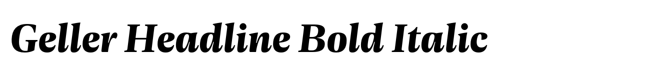 Geller Headline Bold Italic